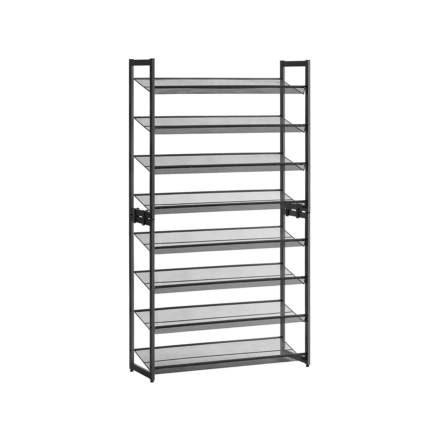 8-Tier Metal Shoe Organizer - Black - 12.1''D x 36.4''W x 64.4''H