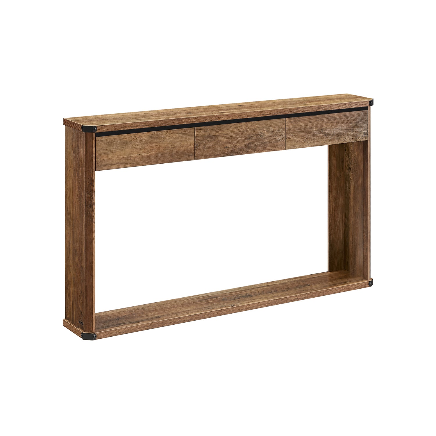47.2 Inches Console Table with 3 Drawers - Honey Brown