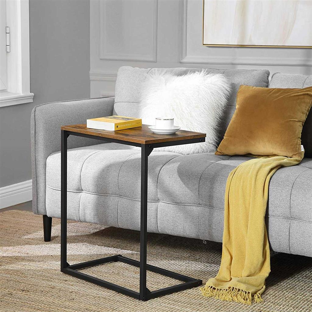 C Shape End Table for Couch or Sofa