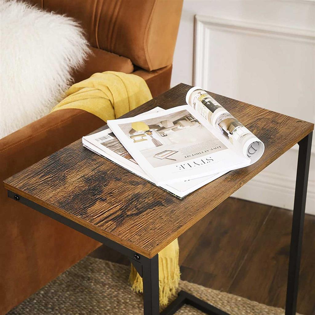 C Shape End Table for Couch or Sofa