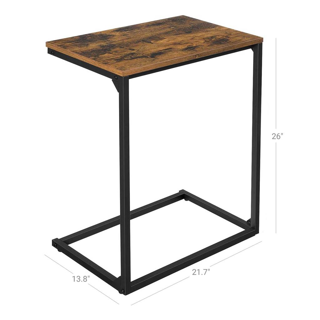 C Shape End Table for Couch or Sofa