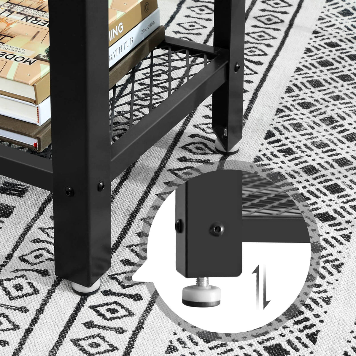 Console Table - 3-Tier Storage - Narrow Design