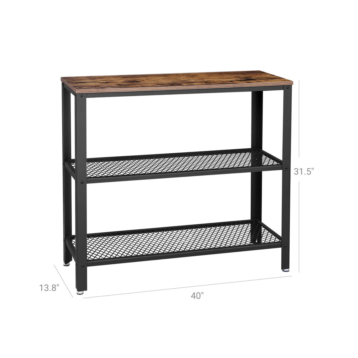 Console Table - 3-Tier Storage - Narrow Design