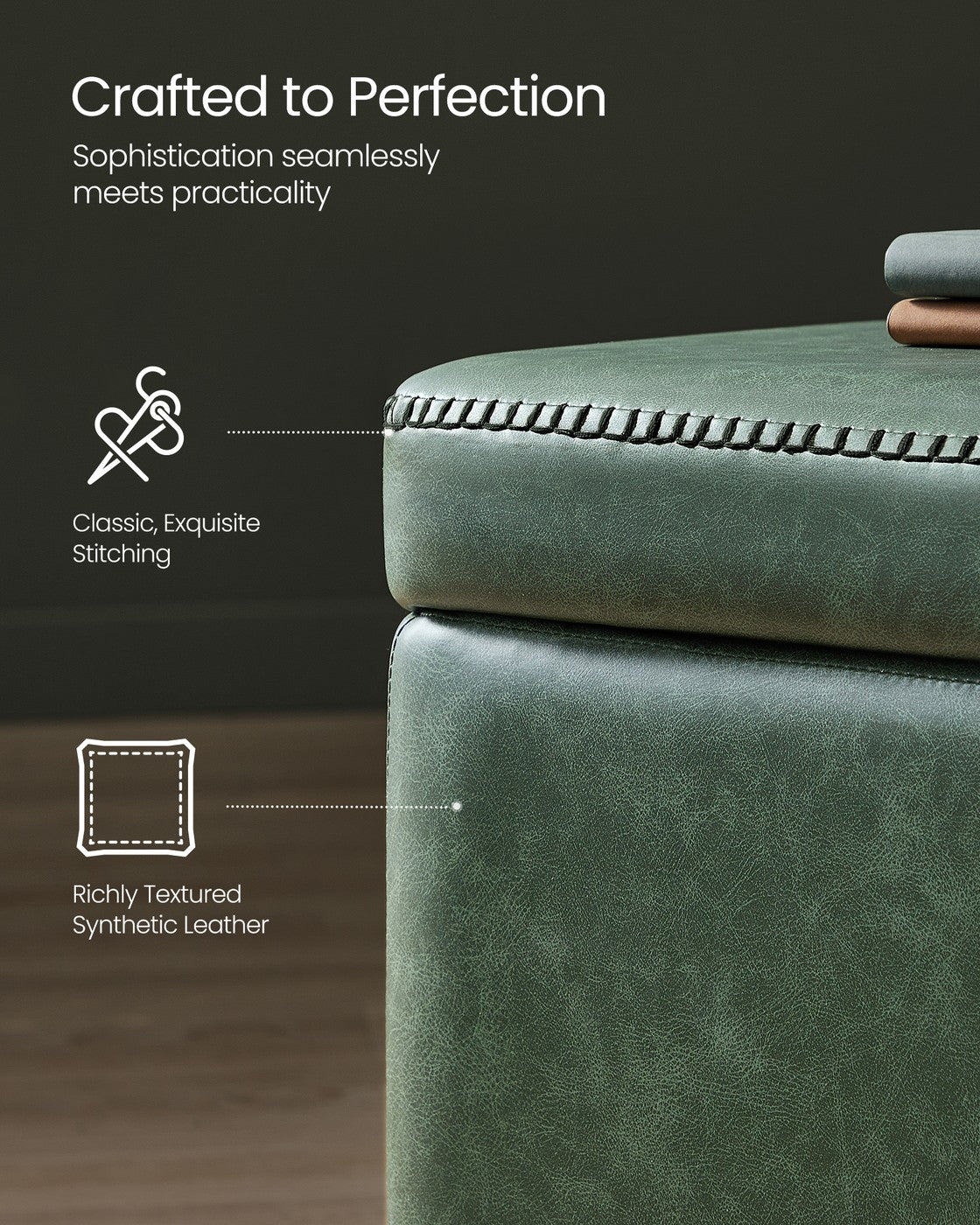Storage Ottoman Bench - EKHO Collection - 25-Gallon Storage