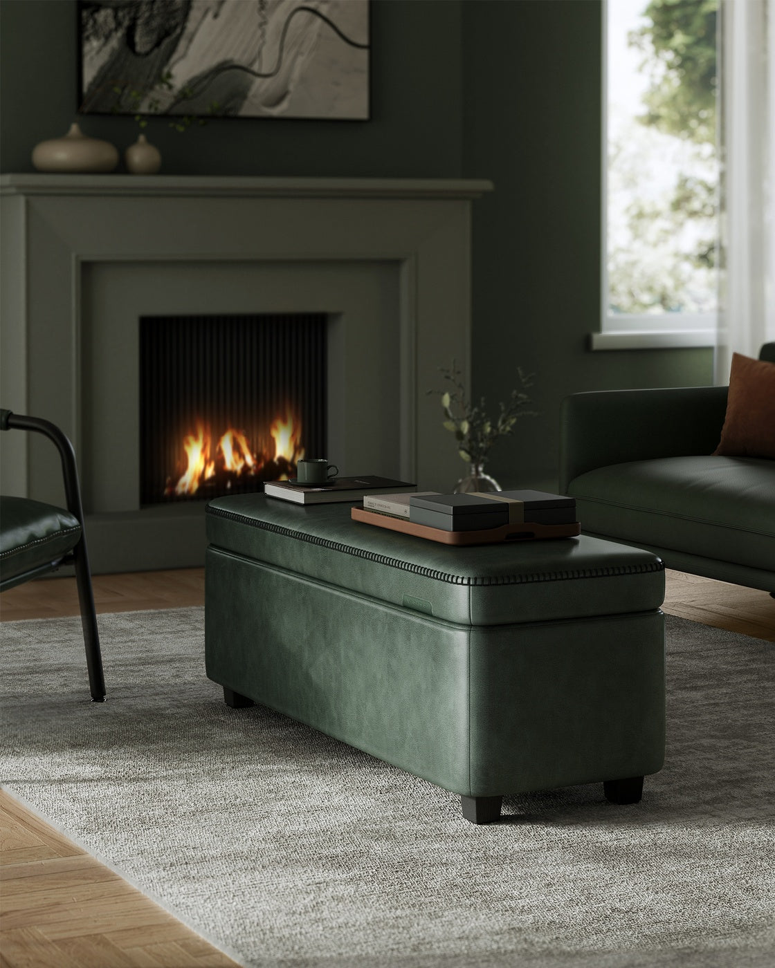 Storage Ottoman Bench - EKHO Collection - 25-Gallon Storage