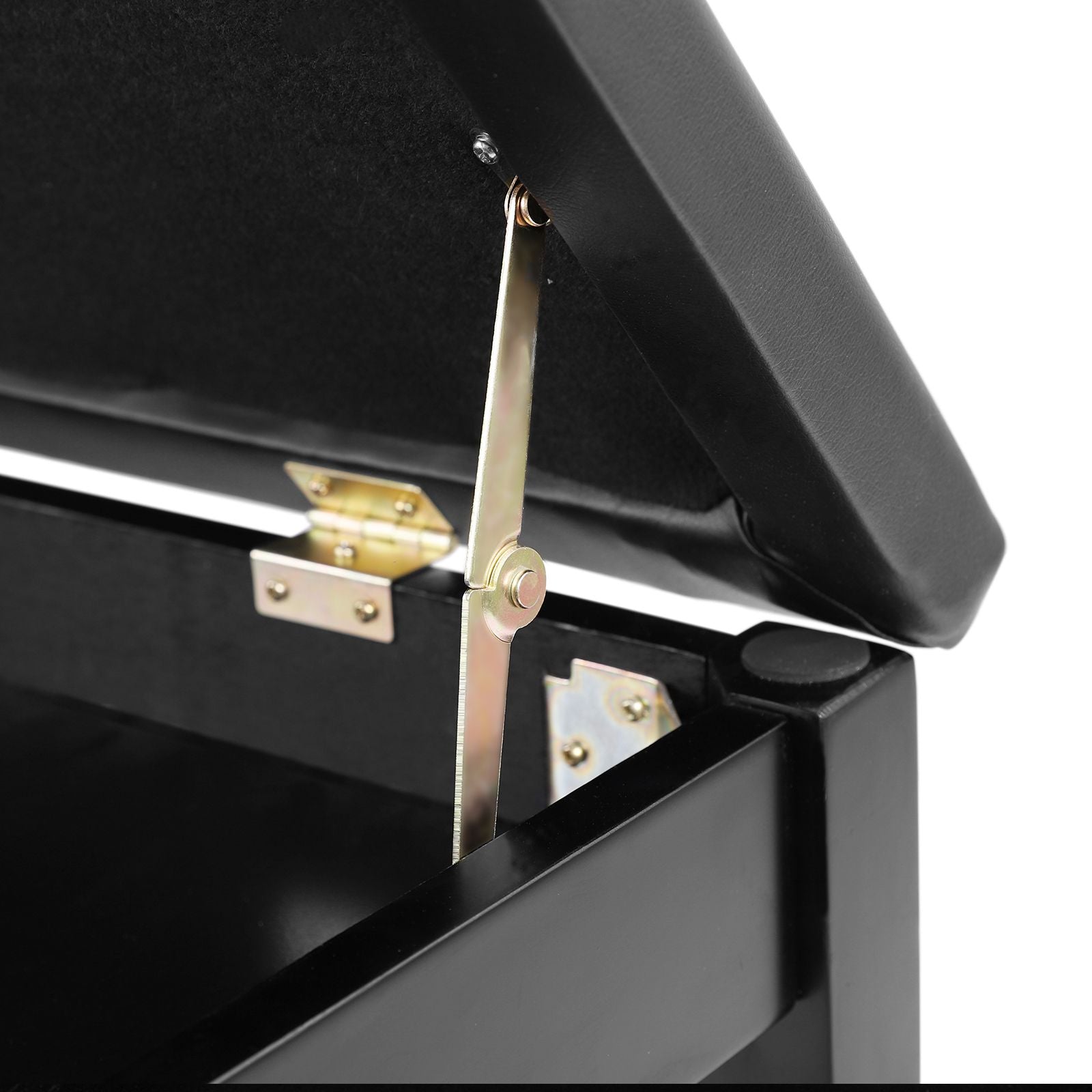 Duet Piano Bench with Padded Cushion and Storage Compartment - Ink Black