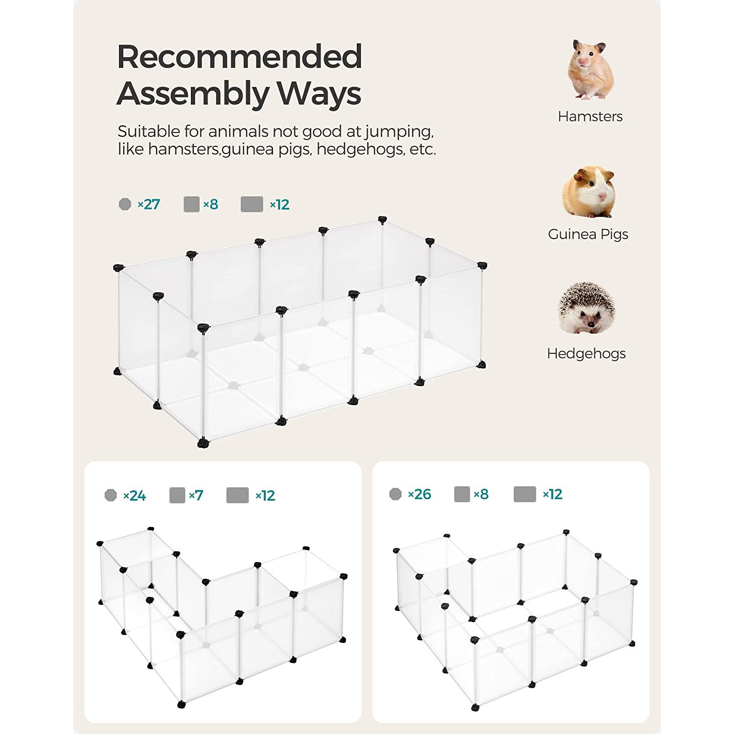 DIY Pet Playpen Indoor - White