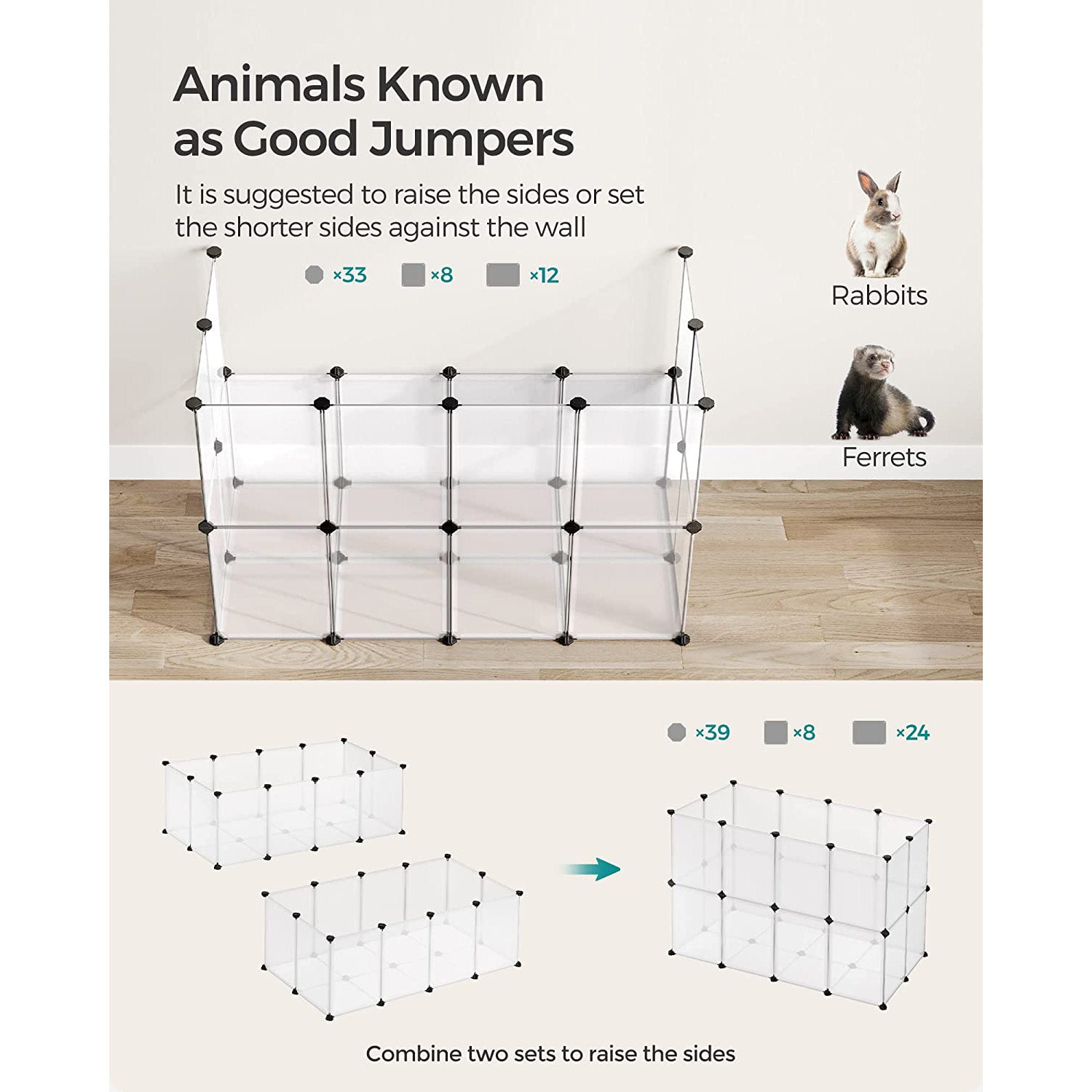 DIY Pet Playpen Indoor - White