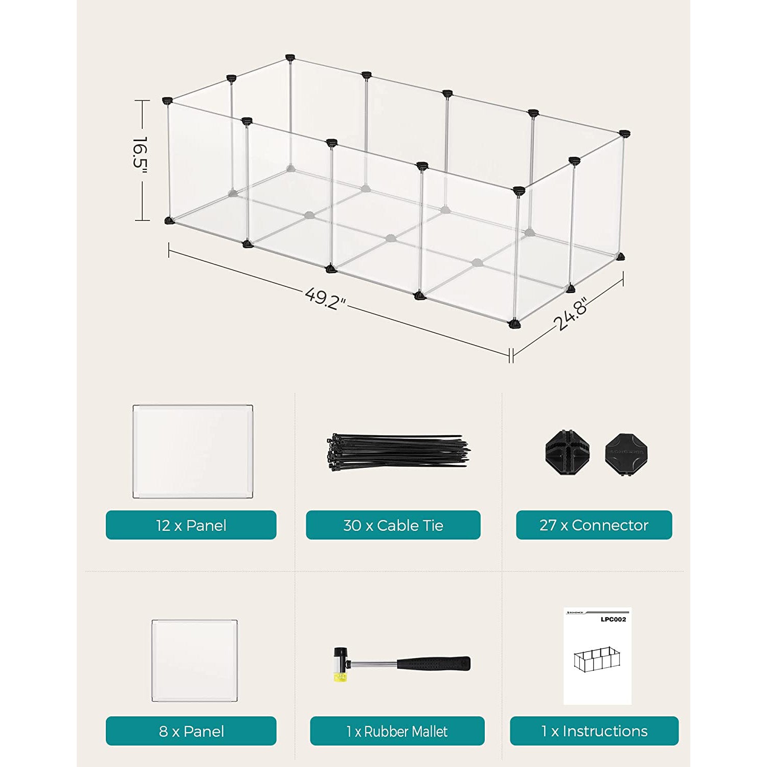 DIY Pet Playpen Indoor - White