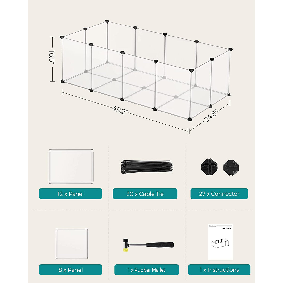 DIY Pet Playpen Indoor - White