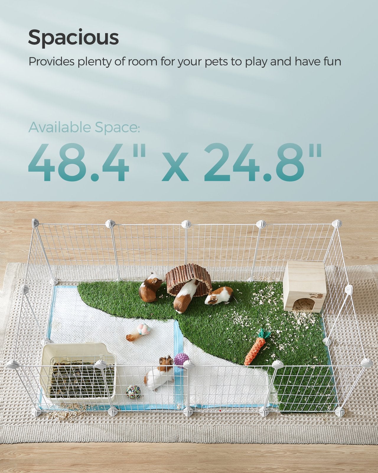 DIY Pet Playpen with Cable Ties - White