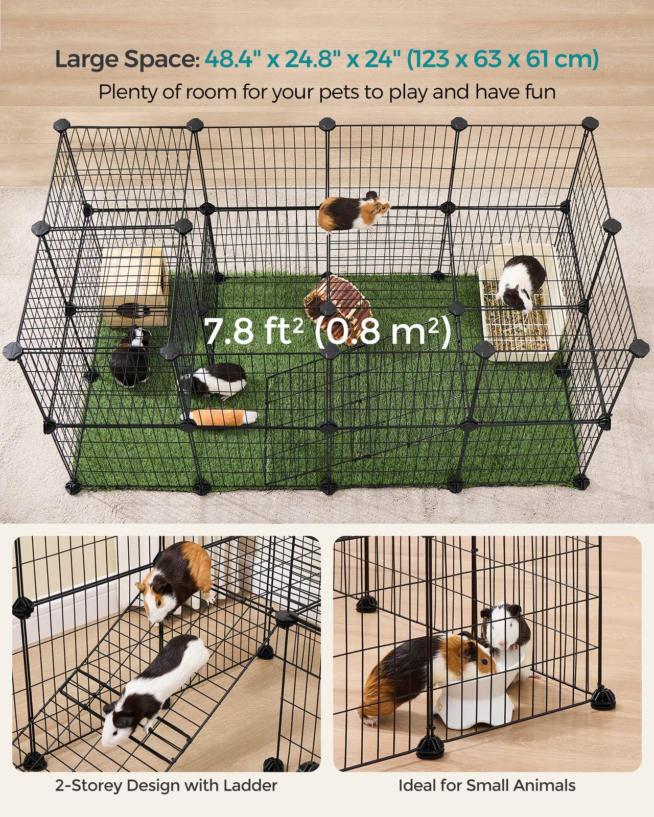 Small Animal Playpen - Black