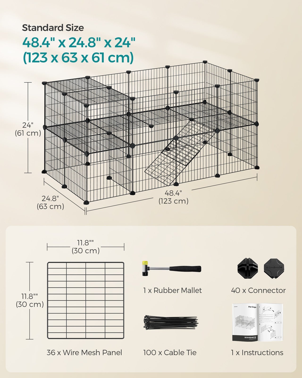 Small Animal Playpen - Black