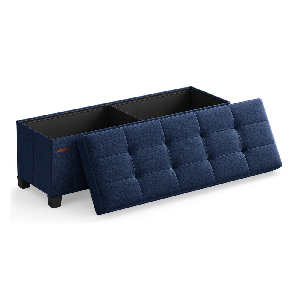 Storage Ottoman Bench - Midnight Blue