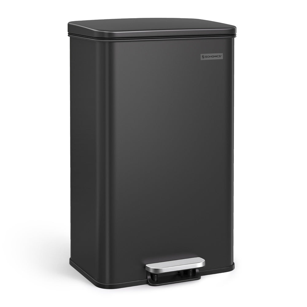 10.5 Gallon Kitchen Trash Can with Lid - Black