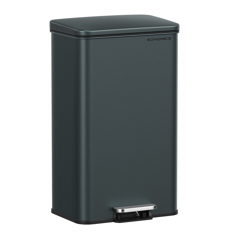 10.5 Gallon Kitchen Trash Can with Lid - Charcoal Gray