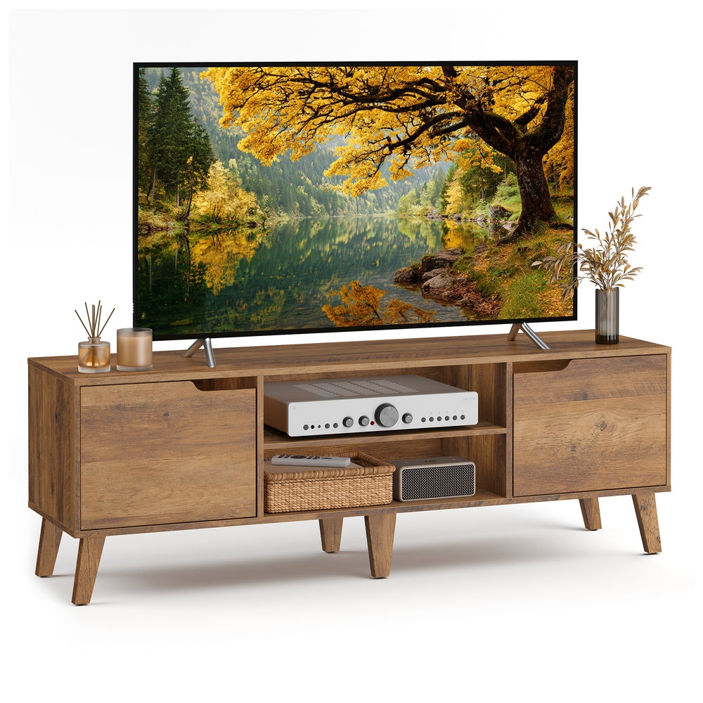 TV Stand for 65-Inch TVs - Entertainment Center with Adjustable Shelf - 58-Inch Long Media Console Table