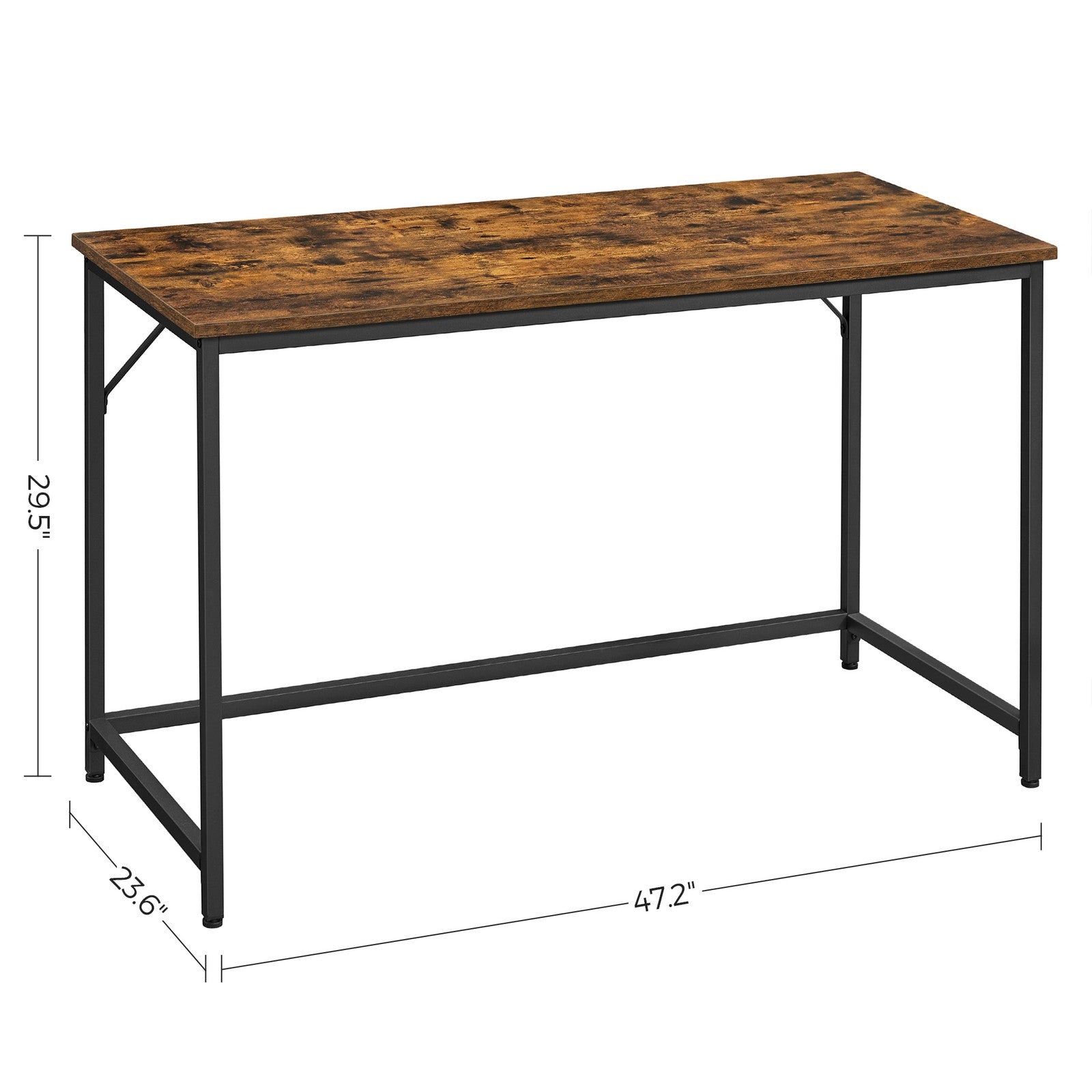 Industrial Writing Computer Desk with Metal Frame