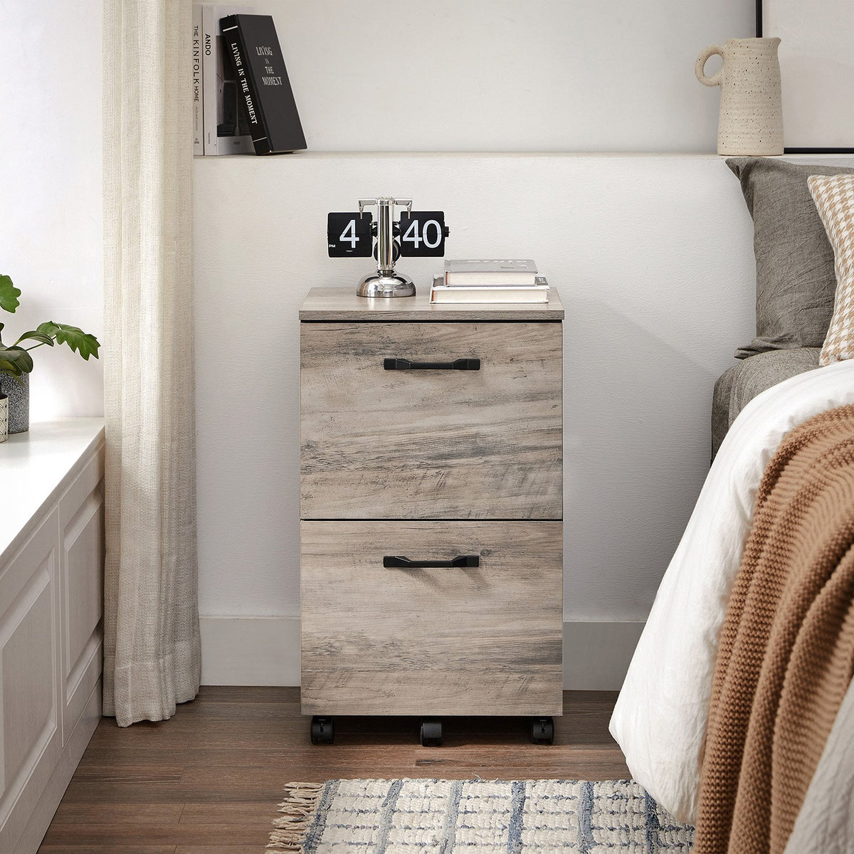 File Cabinet - 2-Drawer - Rolling - Industrial Style