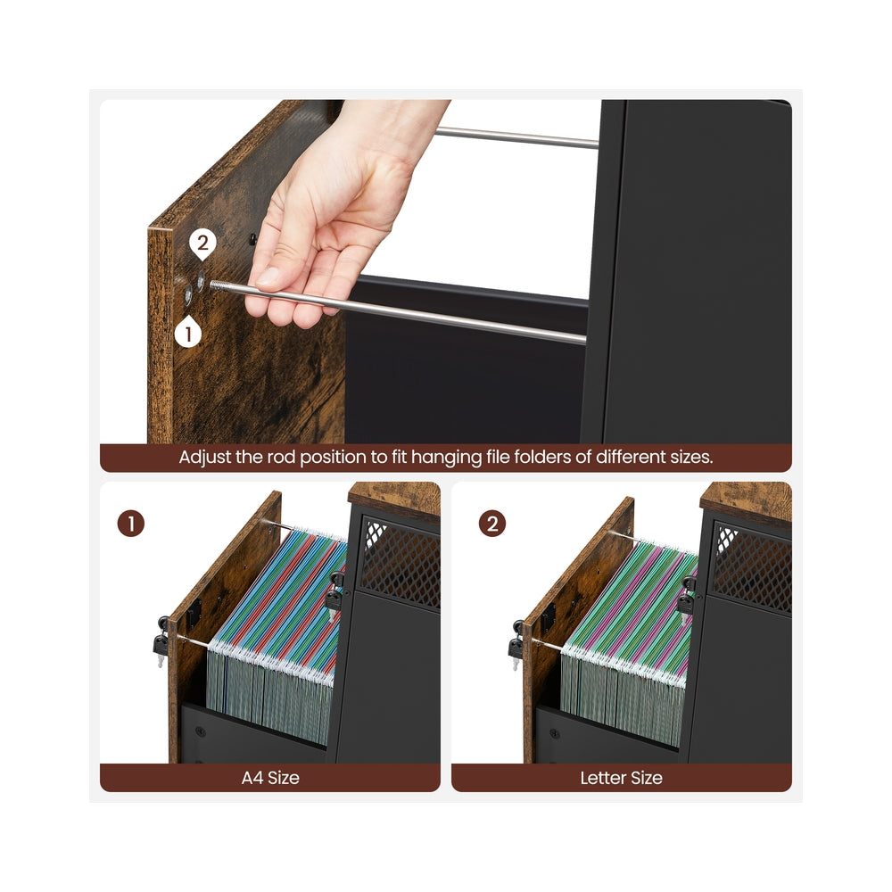 File Cabinet - Lockable - 2 Drawers - 4A Letter Size