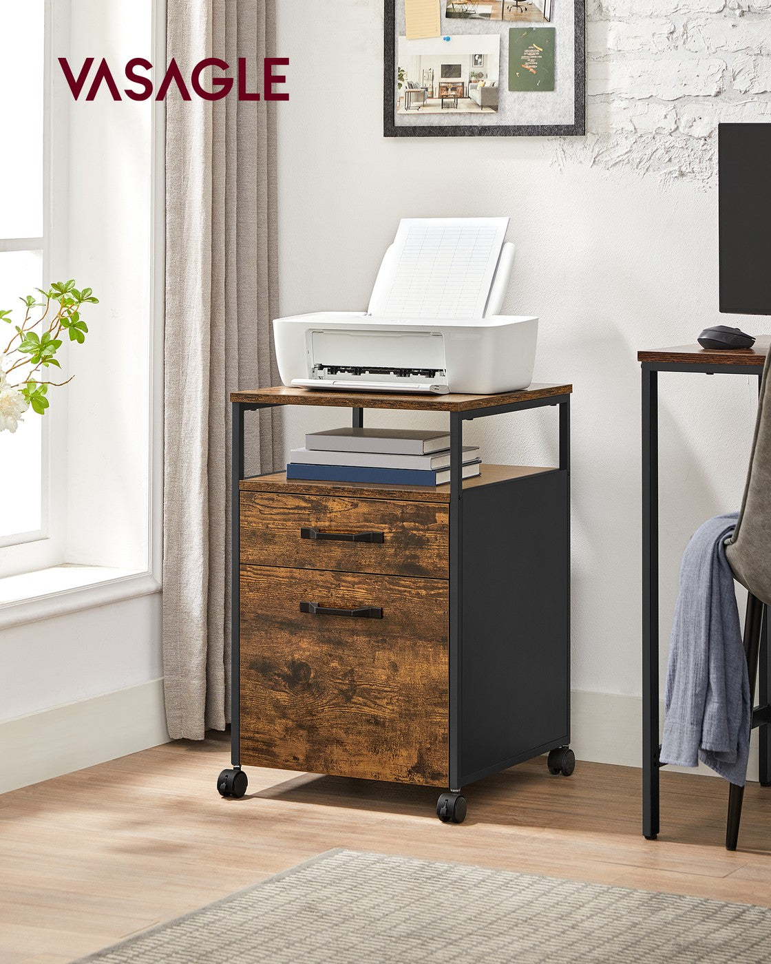 Mobile Filing Cabinet with Wheels