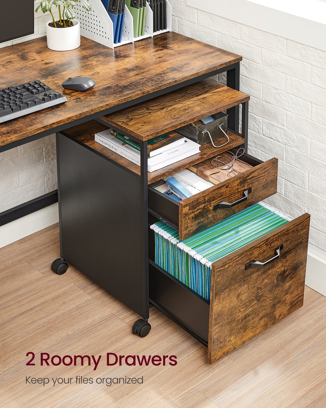 Mobile Filing Cabinet with Wheels