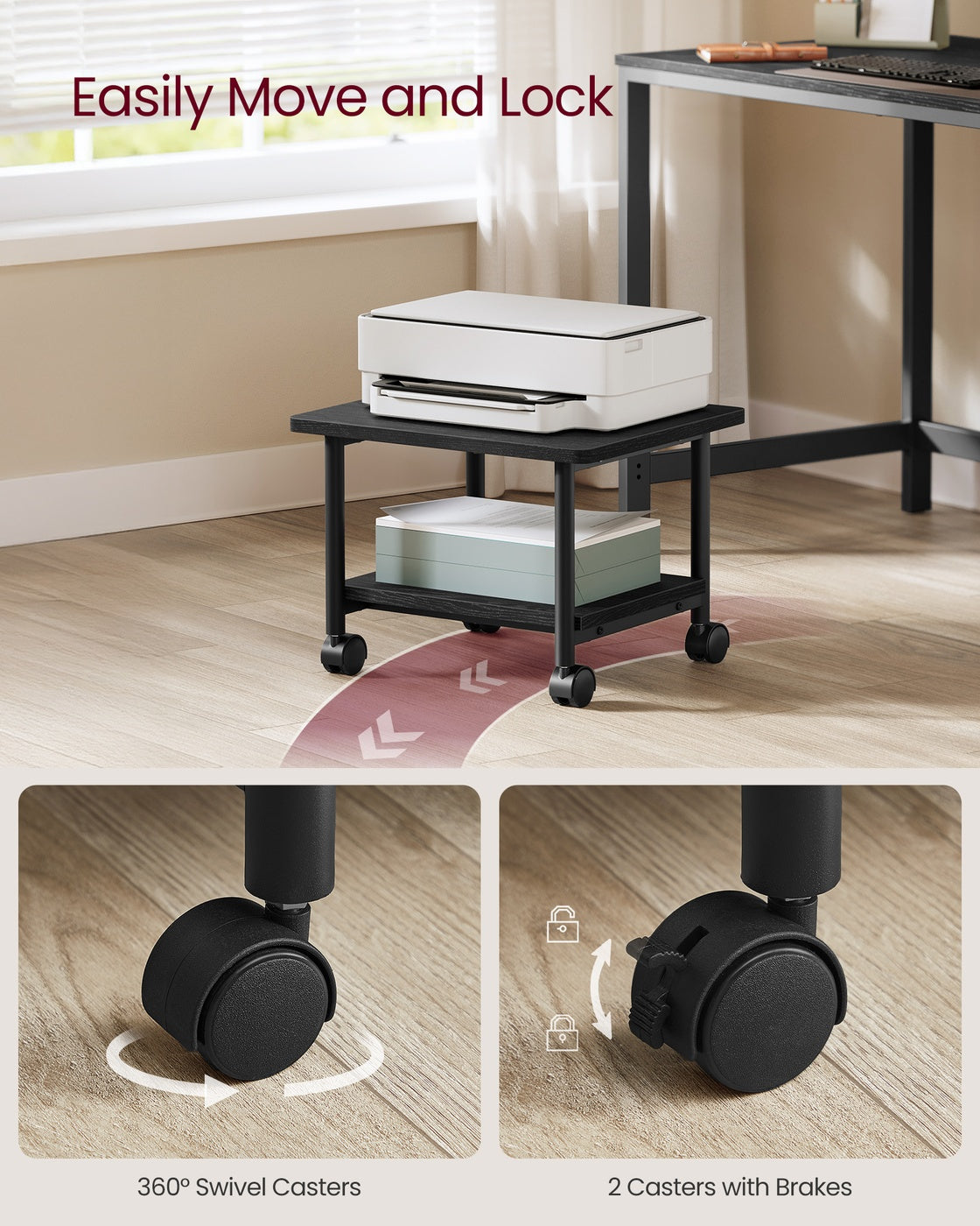 Under Desk Printer Stand