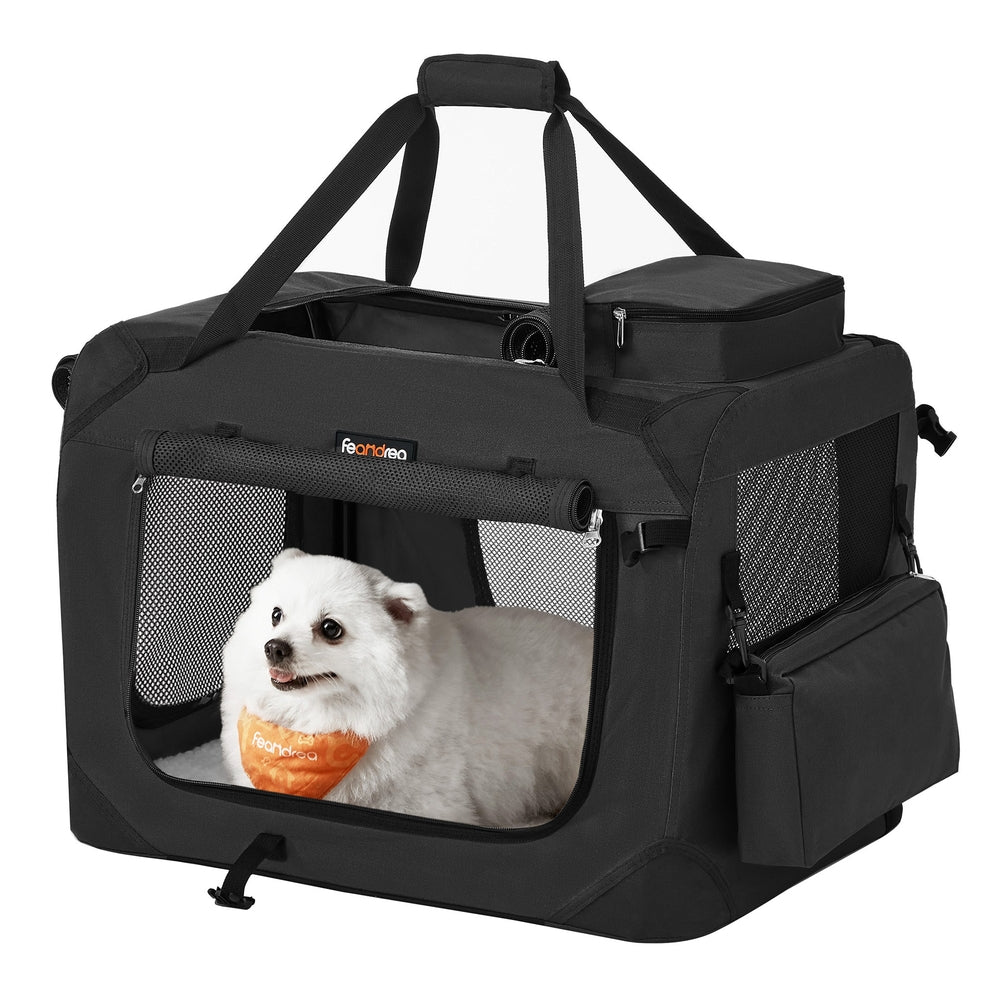 40 Inches Collapsible Soft Dog Crate - Black - 24"L x 16.5"W x 16.5"H