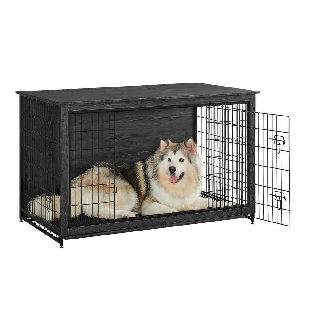 Modern Kennel for Dogs Indoor Up to 30 Lb - Ink Black - 56.1"L x 33.7"W x 33.8"H