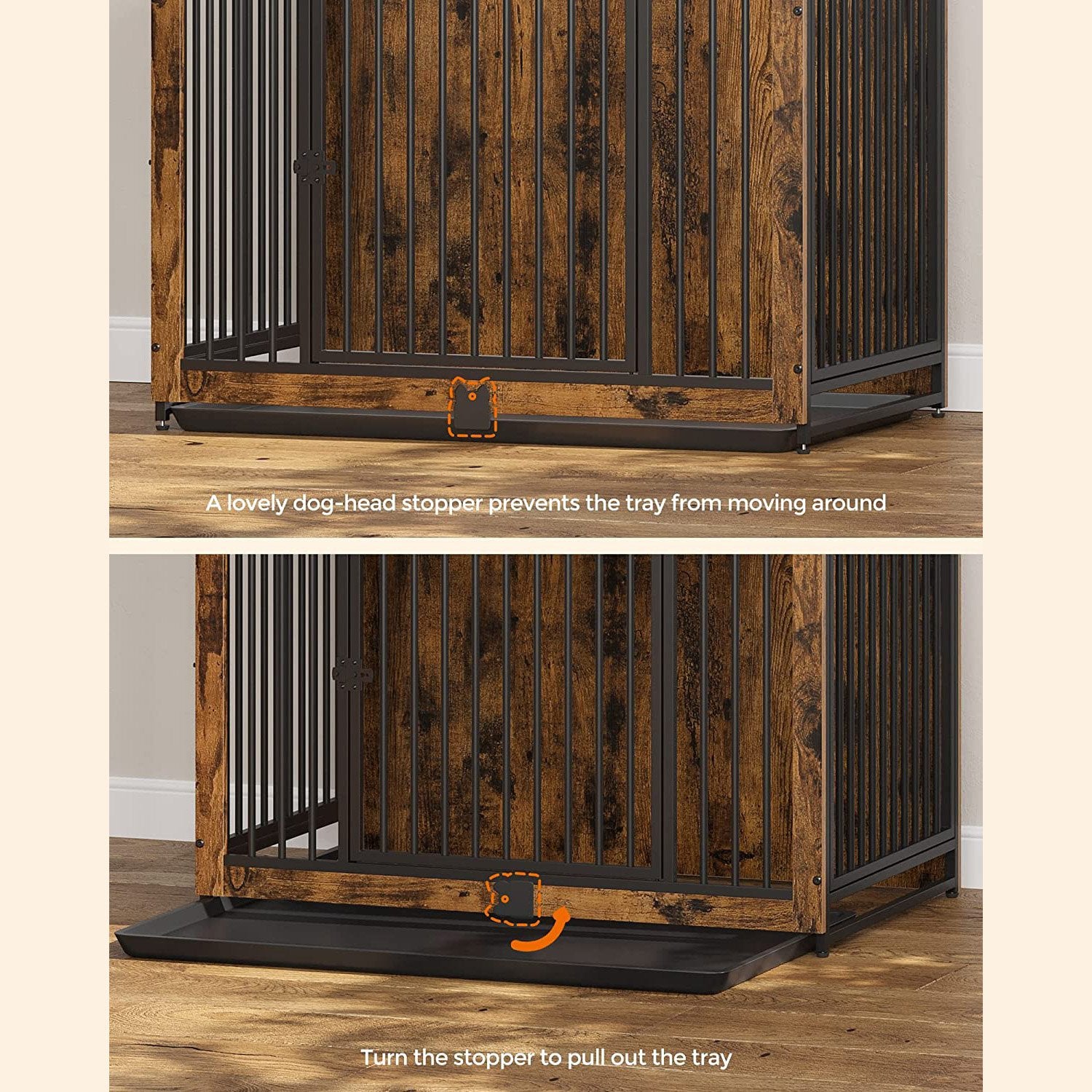 38 Inches Dog Kennel for Dogs Up to 70 Lb