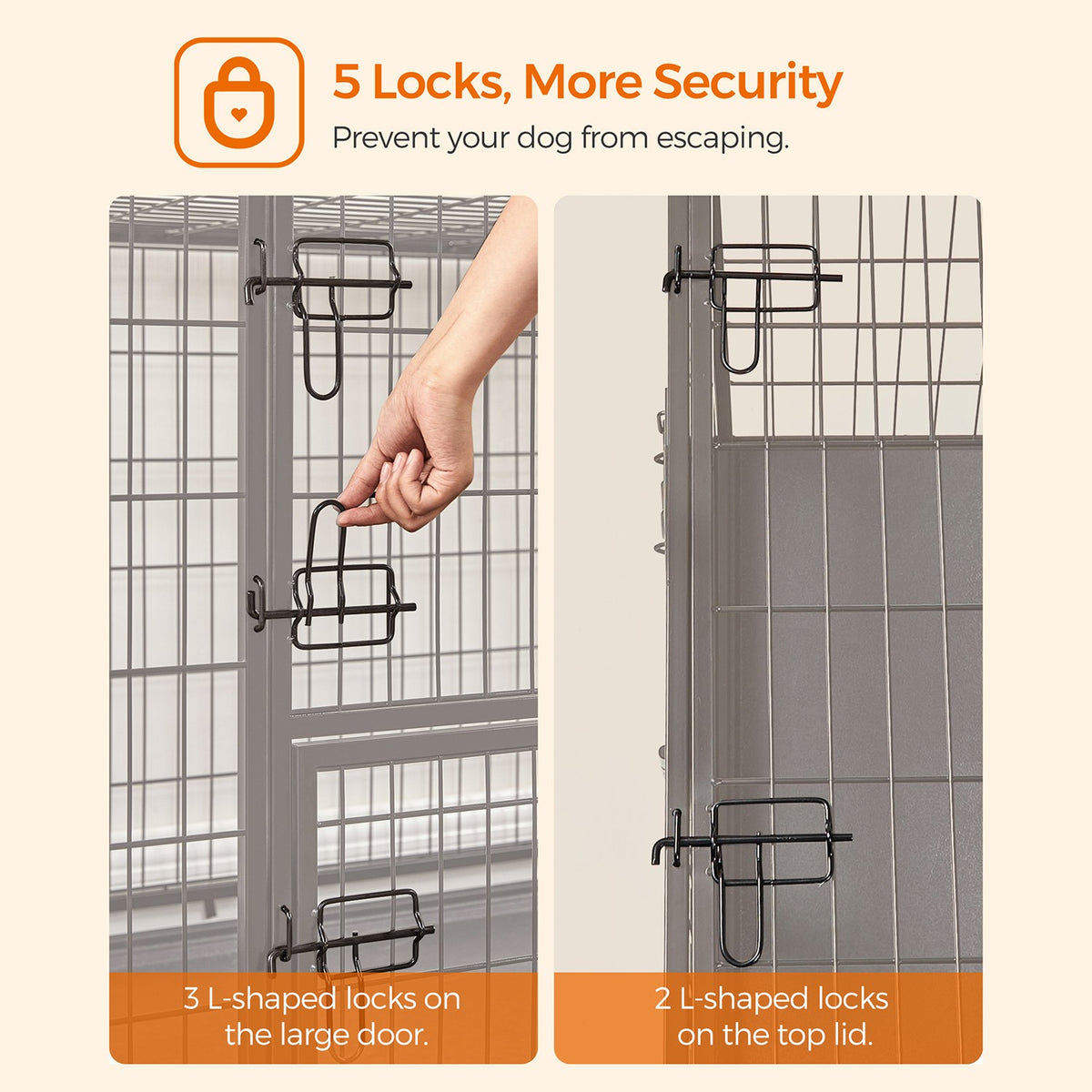 Heavy-Duty Dog Crate - Metal Frame