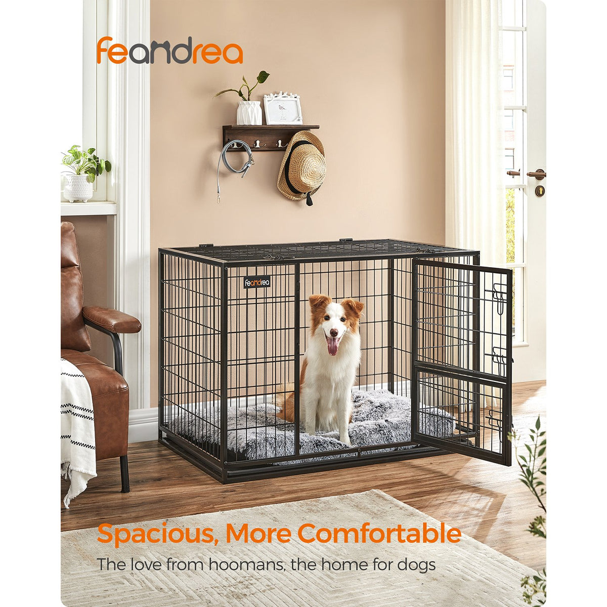 Heavy-Duty Dog Crate - Metal Frame