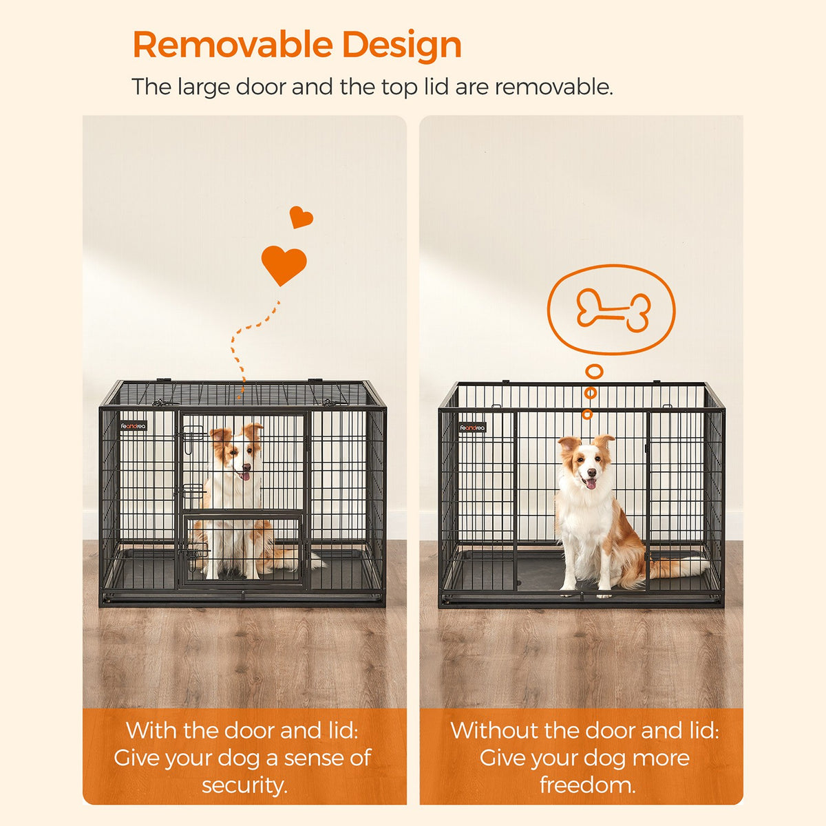 Heavy-Duty Dog Crate - Metal Frame