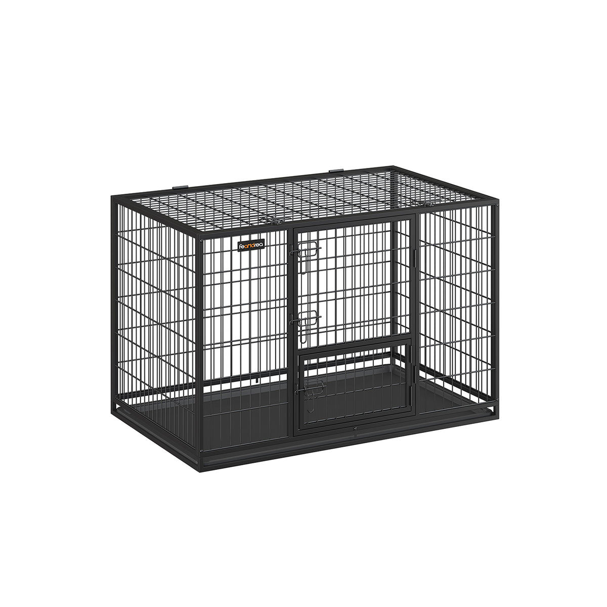 Heavy-Duty Dog Crate with Metal Frame - Black - 48"L x 29.3"W x 31.7"H