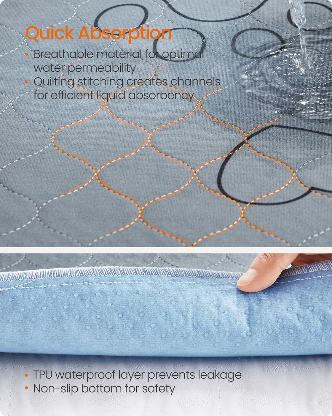 Washable Pee Pads - Leak-Proof - Up to 13 lb - Pack of 2