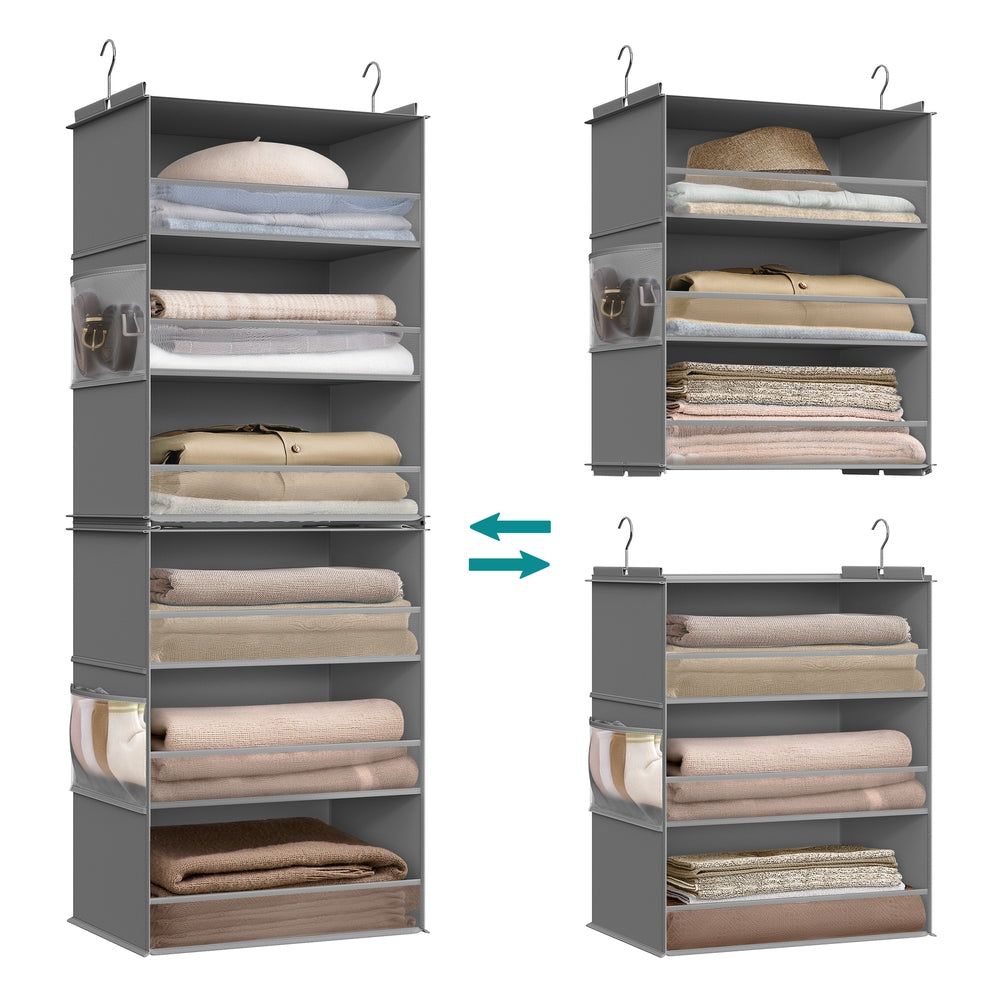6-Tier Fabric Storage Shelf - Dove Gray