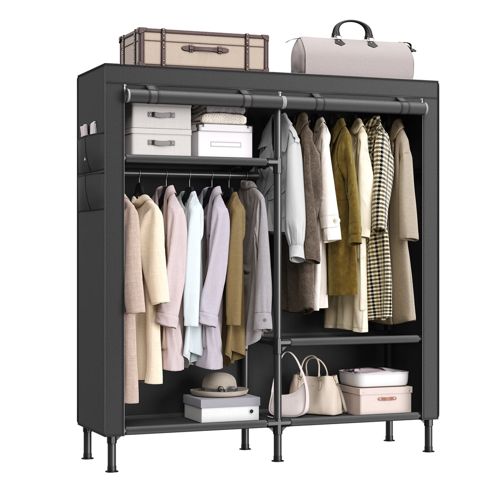 Portable Fabric Wardrobe Closet with Cover