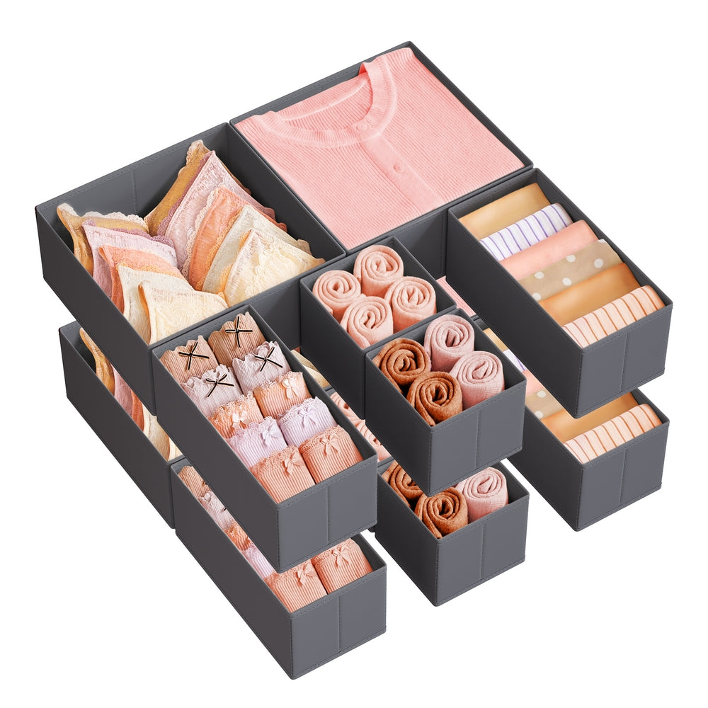 Drawer Divider Organizers - Set of 18 - Gray - Slate Gray