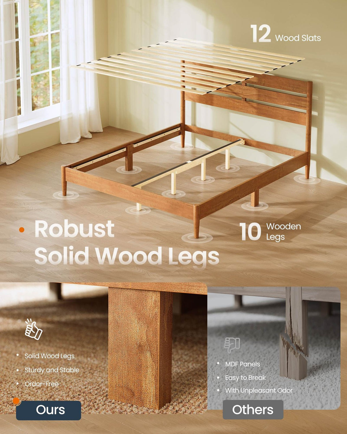 Queen Bed Frame - With Headboard