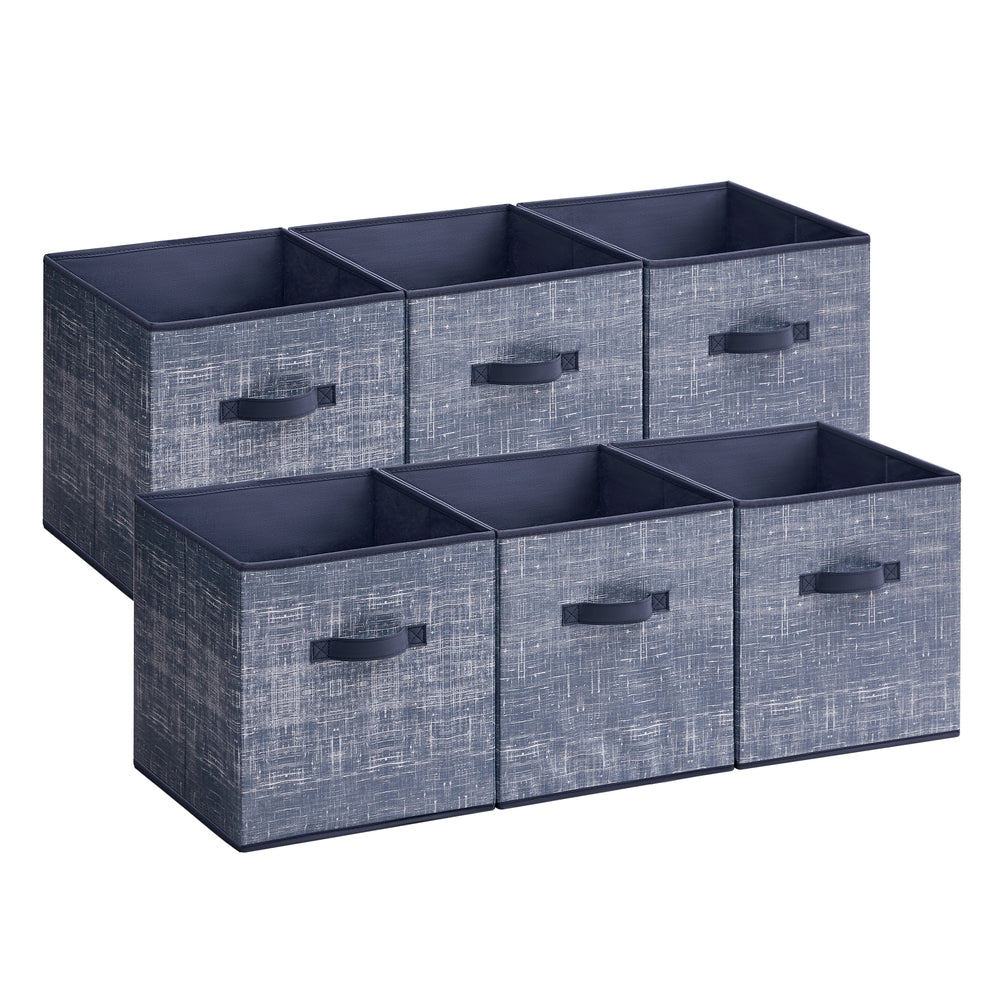 Non-Woven Fabric Storage Cubes with Double Handles - Navy Blue