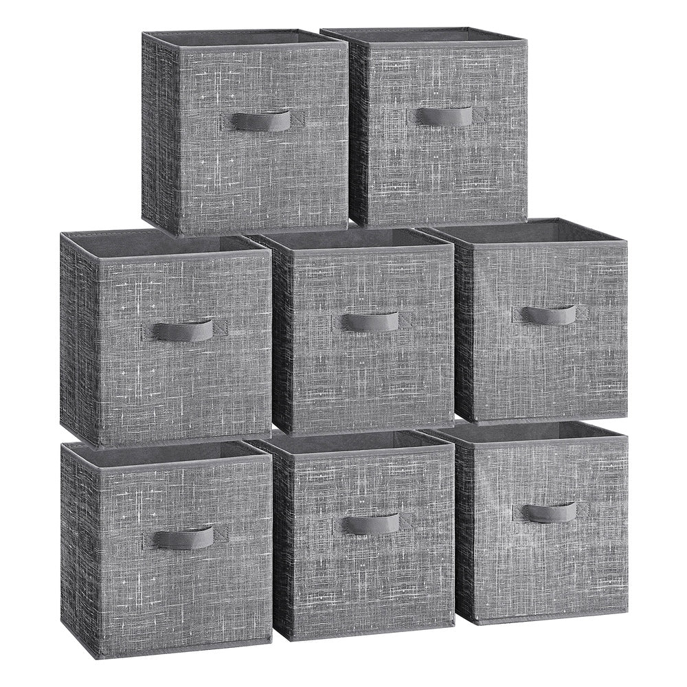 Set of 8 Foldable Storage Cubes - Cattail Gray - 10.2"L x 10.2"W x 11"H