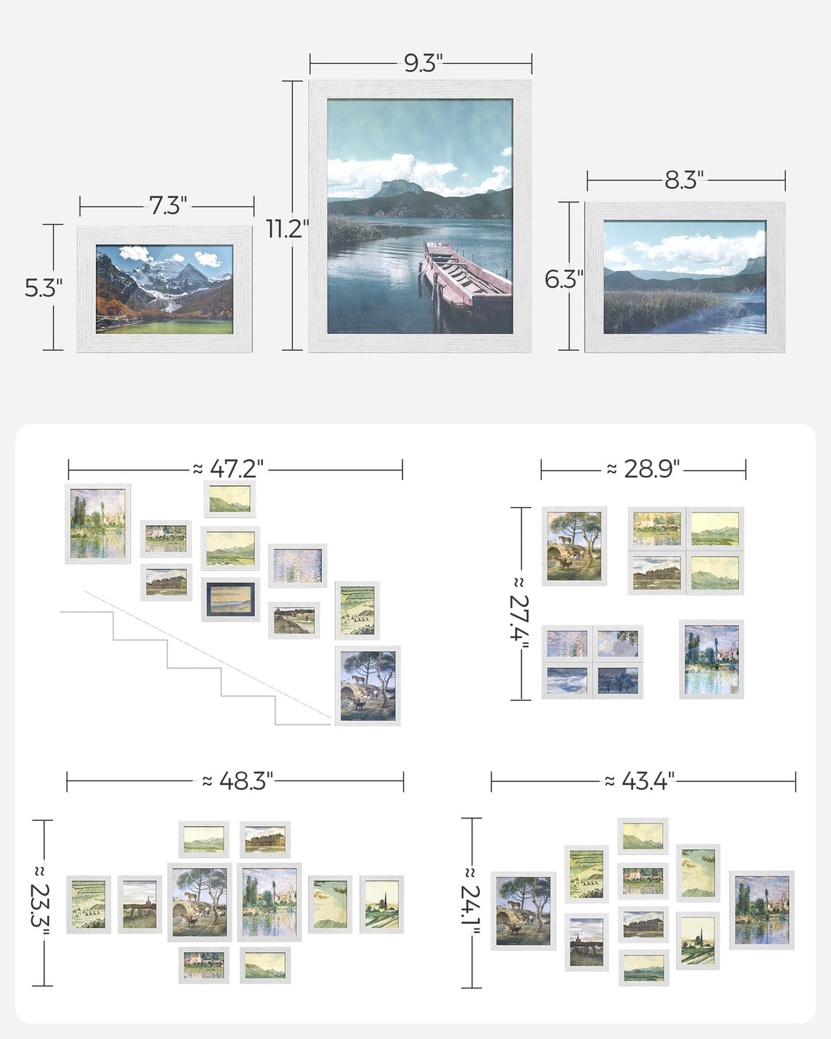 Collage Picture Frames - Set of 10