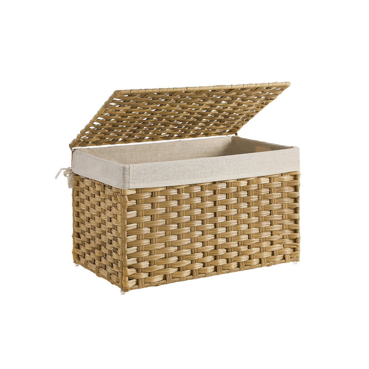 Woven Storage Basket - 27.7 Gallon - Lid and Handles