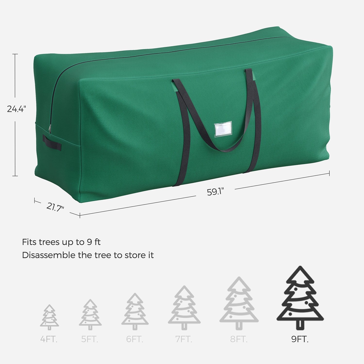 Christmas Tree Storage Bag - Up to 9 Ft - Green