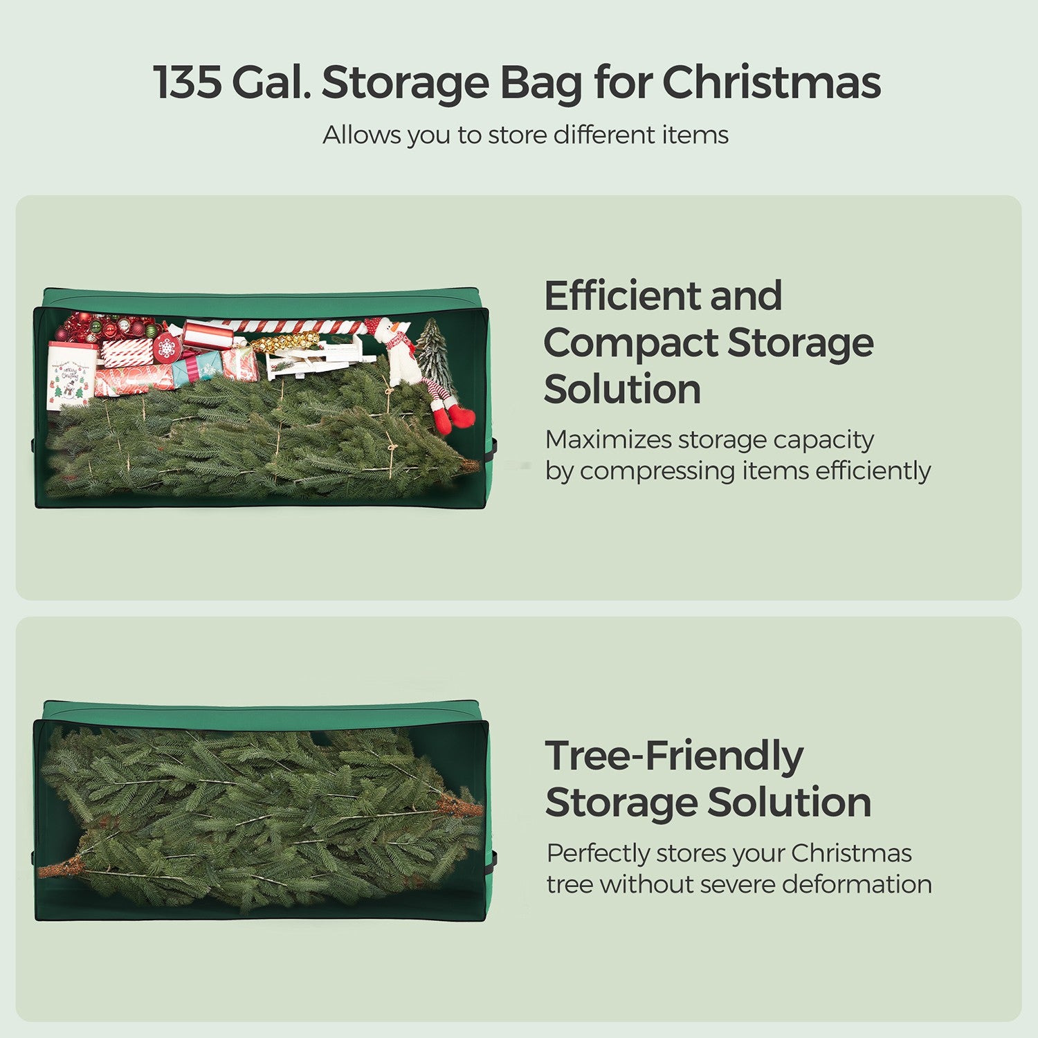 Christmas Tree Storage Bag - Up to 9 Ft - Green