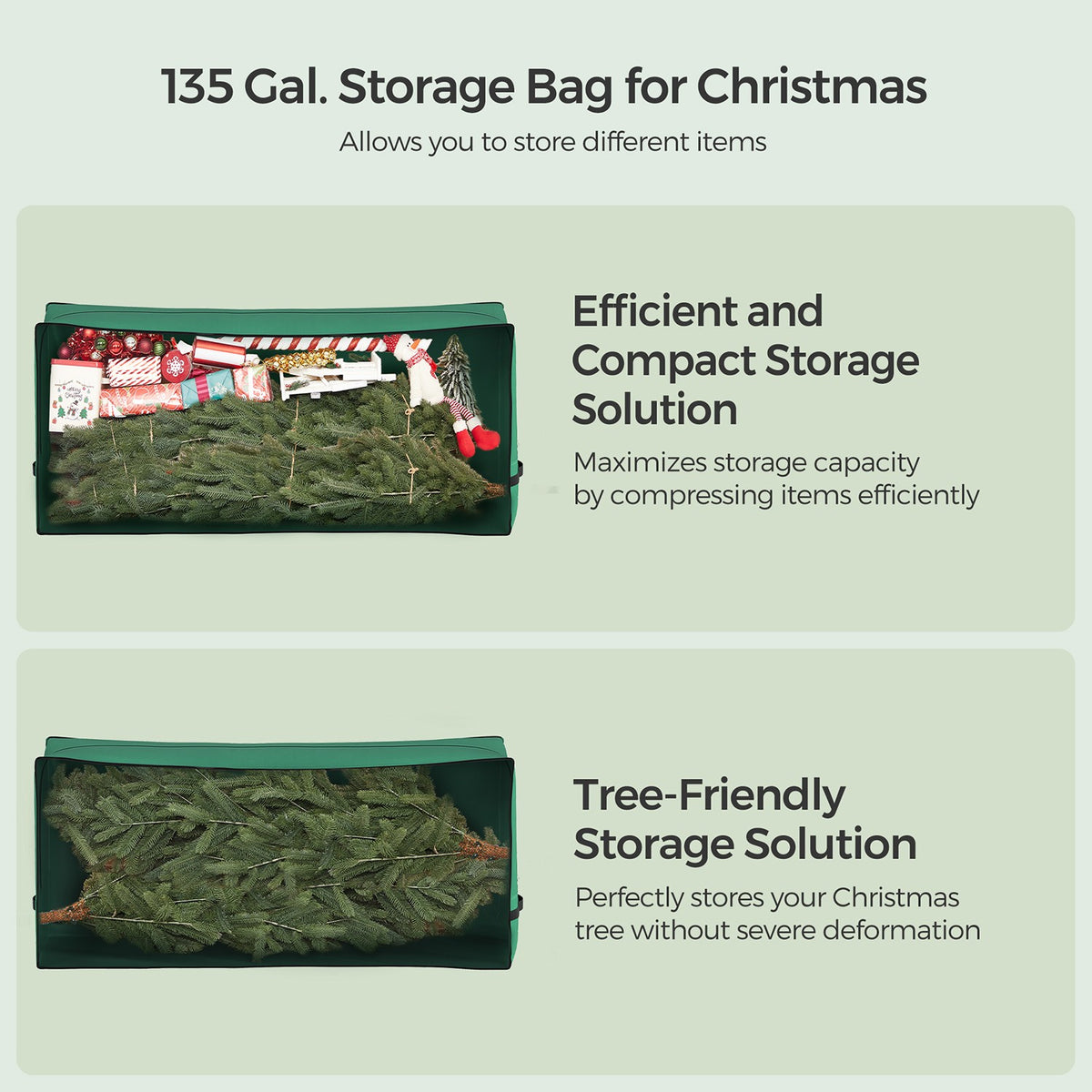 Christmas Tree Storage Bag - Up to 9 Ft - Green