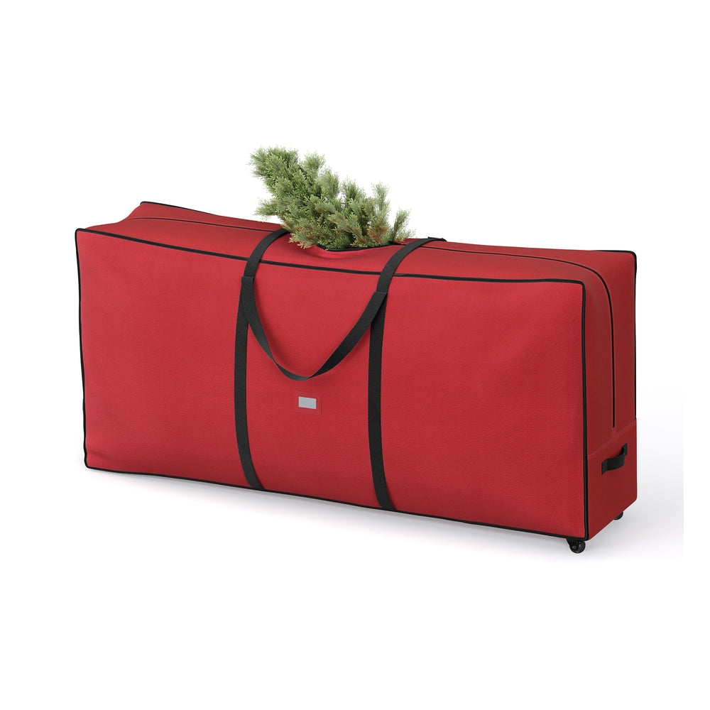 Christmas Tree Storage Bag with 1.6-Inch Wheels - Cherry Red - 65"L x 15"W x 29"H