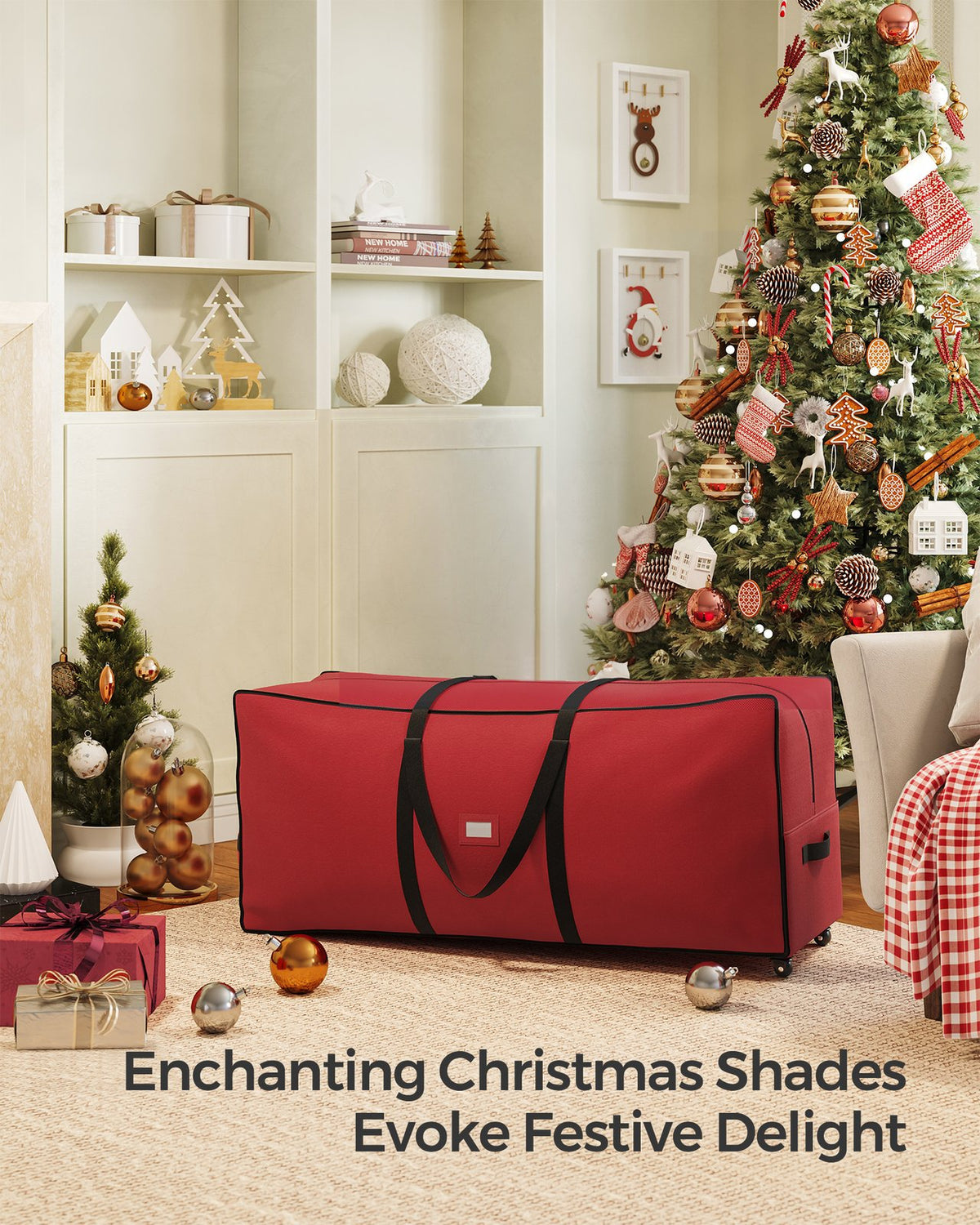 Christmas Tree Storage Bag - Rolling Wheels - Fits Trees Up to 9 ft