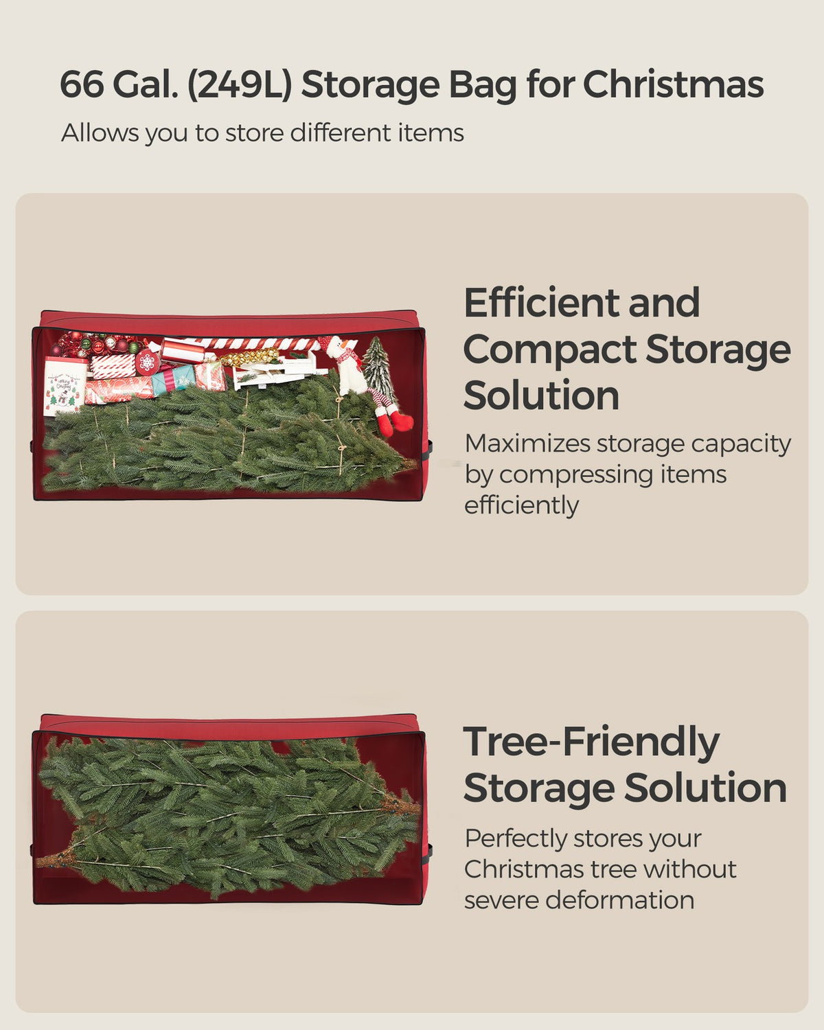 Christmas Tree Storage Bag - Rolling Wheels - Fits Trees Up to 9 ft