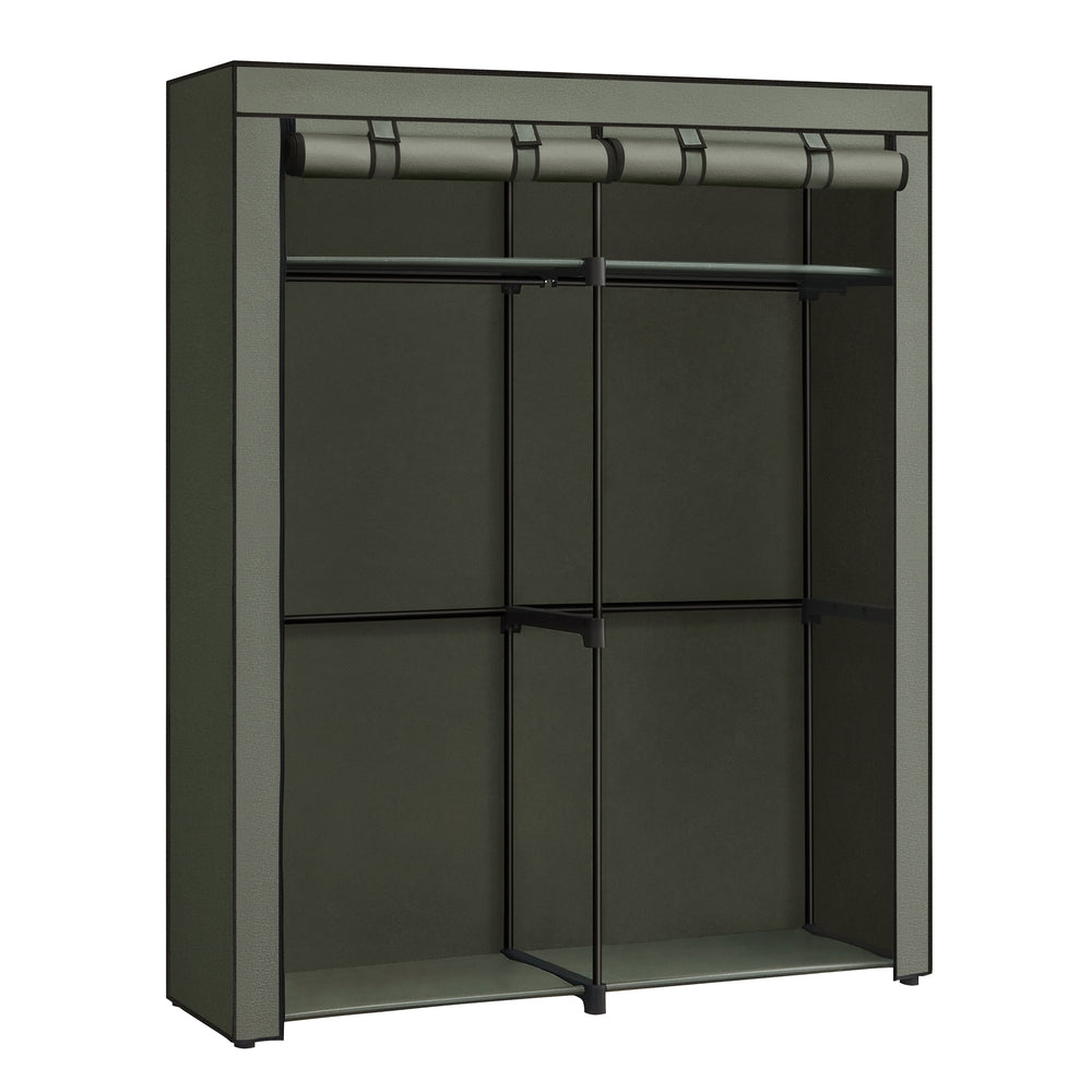 Closet Wardrobe with Non-Woven Fabric Cover - Sage Green